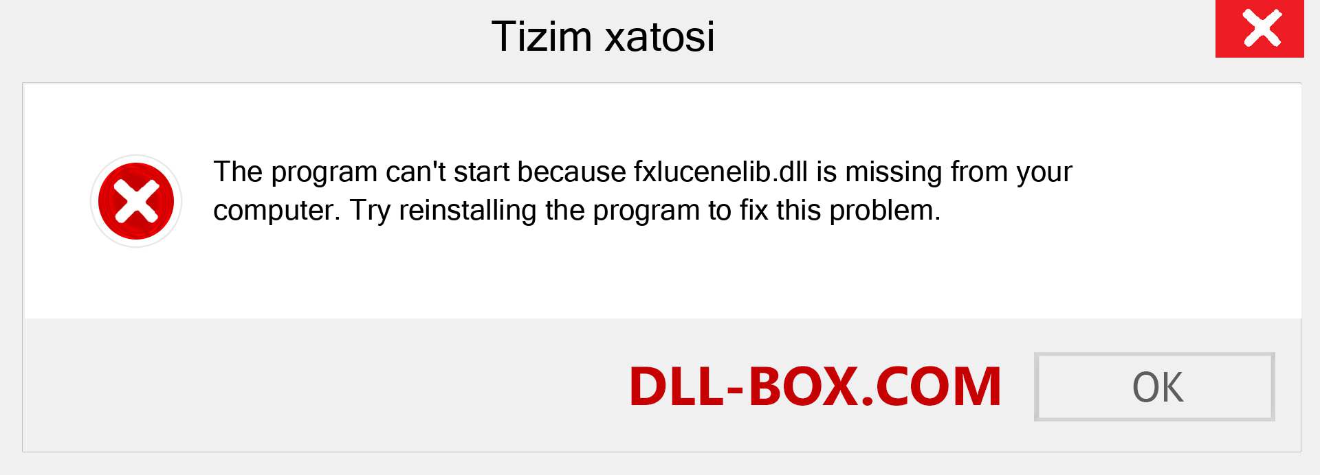 fxlucenelib.dll fayli yo'qolganmi?. Windows 7, 8, 10 uchun yuklab olish - Windowsda fxlucenelib dll etishmayotgan xatoni tuzating, rasmlar, rasmlar